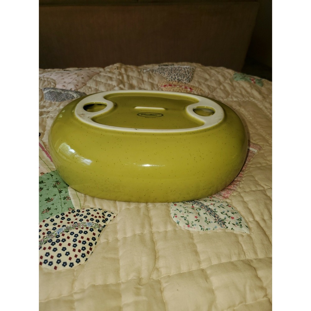 Ceramic Casserole oval dish green made in china by ROLLER